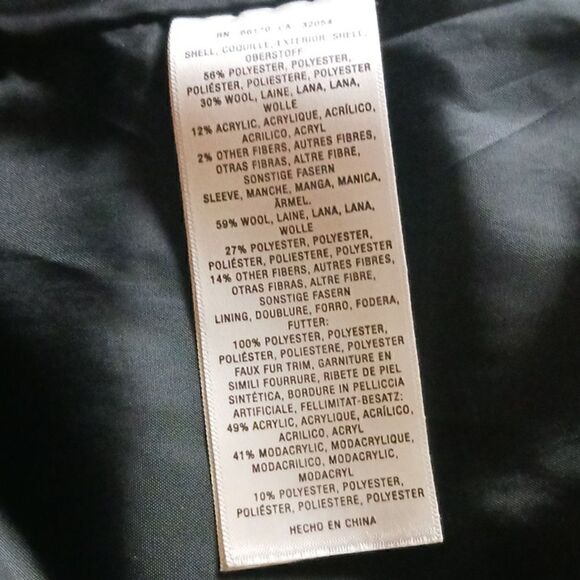 Elevenses Wool blend Hooded Coat with Detachable Faux Fur Tartan Sz XSMALL - Picture 14 of 16